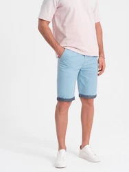 OMBRE Chinoshorts Herren Hellblau/Blau