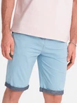 OMBRE Chinoshorts Herren Hellblau/Blau