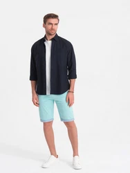 OMBRE Chinoshorts Herren Grün/Blau/Hellblau/Türkis
