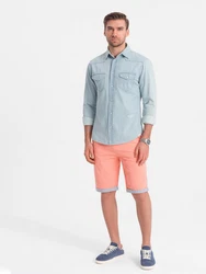 OMBRE Chinoshorts Herren Orange/Rosa