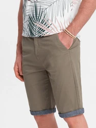 OMBRE Chinoshorts Herren Khaki/Dunkelgrün