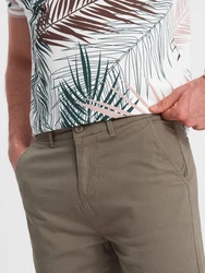 OMBRE Chinoshorts Herren Khaki/Dunkelgrün