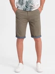 OMBRE Chinoshorts Herren Khaki/Dunkelgrün