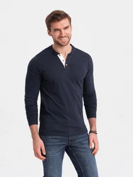 Herren-Poloshirt Ombre Dunkelblau