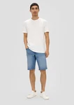 s.Oliver Stoffhose Jeans-Shorts Regular Fit Mid Rise Weiß/Hellblau/Creme