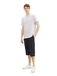 TOM TAILOR Shorts Printed Max Overknee Dunkelblau/Blau