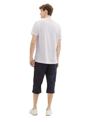 TOM TAILOR Shorts Printed Max Overknee Dunkelblau/Blau