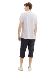 TOM TAILOR Shorts Printed Max Overknee Dunkelblau/Blau