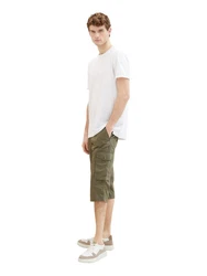 TOM TAILOR Shorts Printed Max Overknee Olive