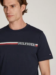 Tommy Hilfiger T-Shirt CHEST STRIPE TEE nachtblau/rot/schwarz/weiß