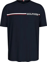 Tommy Hilfiger T-Shirt CHEST STRIPE TEE nachtblau/rot/schwarz/weiß