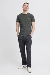 Indicode T-Shirt IDLupko Dunkelgrau/Rot/Grau/Hellgrau
