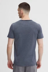 Indicode T-Shirt IDLupko Dunkelblau/Grau/Lila