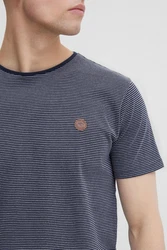 Indicode T-Shirt IDLupko Dunkelblau/Grau/Lila
