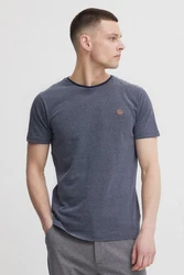 Indicode T-Shirt IDLupko Dunkelblau/Grau/Lila