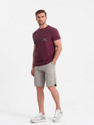 OMBRE Herrensweatshorts Khaki/Beige/Grau/Hellgrau