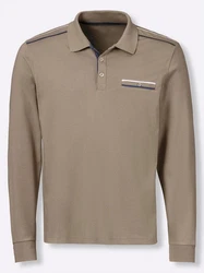 Sieh an! T-Shirt Poloshirt Khaki/Beige/Braun