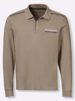 Sieh an! T-Shirt Poloshirt Khaki/Beige/Braun