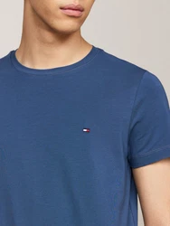 Tommy Hilfiger T-Shirt STRETCH SLIM FIT TEE mit Rundhalsausschnitt Dunkelblau/Blau