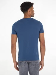 Tommy Hilfiger T-Shirt STRETCH SLIM FIT TEE mit Rundhalsausschnitt Dunkelblau/Blau