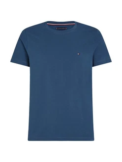 Tommy Hilfiger T-Shirt STRETCH SLIM FIT TEE mit Rundhalsausschnitt Dunkelblau/Blau