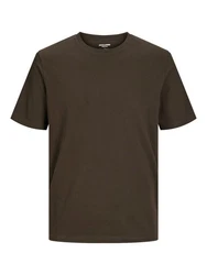 Jack & Jones T-Shirt JJEORGANIC BASIC TEE SS O-NECK dunkelbraun