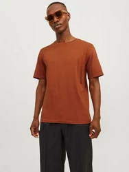 Jack & Jones T-Shirt JJEORGANIC BASIC TEE SS O-NECK cognac
