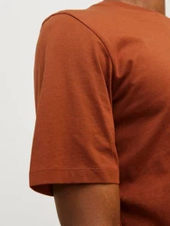 Jack & Jones T-Shirt JJEORGANIC BASIC TEE SS O-NECK cognac
