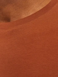 Jack & Jones T-Shirt JJEORGANIC BASIC TEE SS O-NECK cognac