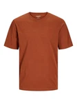 Jack & Jones T-Shirt JJEORGANIC BASIC TEE SS O-NECK cognac