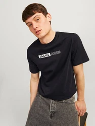 JACK & JONES T-Shirt 'JJCorp' schwarz/weiß