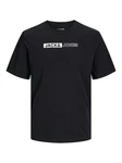 JACK & JONES T-Shirt 'JJCorp' schwarz/weiß JACK & JONES T-Shirt 'JJCorp' schwarz/weiß