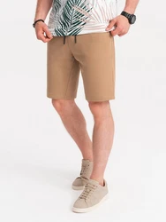 OMBRE Sweatshorts Herrenstrickshorts Beige/Braun/Khaki