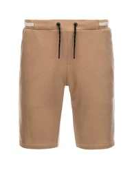 Sweatshorts Herrenstrickshorts mit dekorativem Gummibund