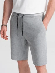 OMBRE Sweatshorts Herrenstrickshorts Grau/Hellgrau