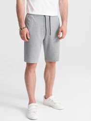 OMBRE Sweatshorts Herrenstrickshorts Grau/Hellgrau