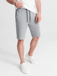 OMBRE Sweatshorts Herrenstrickshorts Grau/Hellgrau