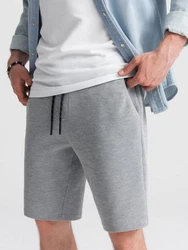 OMBRE Sweatshorts Herrenstrickshorts Grau/Hellgrau