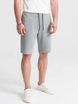 OMBRE Sweatshorts Herrenstrickshorts Grau/Hellgrau
