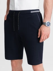 OMBRE Sweatshorts Herrenstrickshorts Dunkelblau/Blau