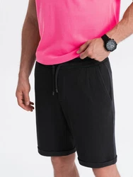 OMBRE Herren-Sweatshorts Schwarz/Dunkelgrau