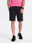 OMBRE Herren-Sweatshorts Schwarz/Dunkelgrau