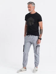 OMBRE Cargohose CARGO-Hose für Herren Schwarz/Grau/Orange/Hellblau/Hellgrau/Grün