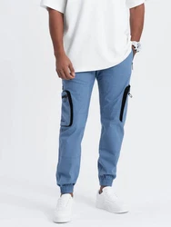 OMBRE Cargohose CARGO-Hose für Herren Hellblau/Blau