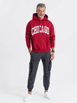 OMBRE Cargohose CARGO-Hose für Herren Dunkelrot/Rot