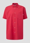 s.Oliver Kurzarmhemd mit Button-Down-Kragen Rot/Rosa/Dunkelrot