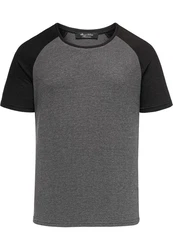 Amaci&Sons T-Shirt KENNER Basic Raglan Shirt Herren Dunkelgrau/Grau/Hellgrau