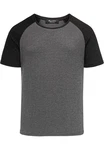 Amaci&Sons T-Shirt KENNER Basic Raglan Shirt Herren Dunkelgrau/Grau/Hellgrau