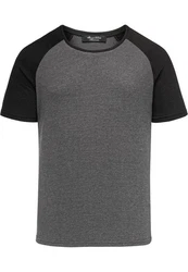Amaci&Sons T-Shirt KENNER Basic Raglan Shirt Herren Dunkelgrau/Grau/Hellgrau