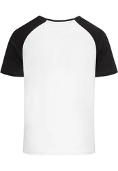 Amaci&Sons T-Shirt KENNER Basic Raglan Shirt Herren Weiß/Schwarz
